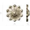 Floral Rosette STL 3D Model for CNC Routing - High-Relief Medallion