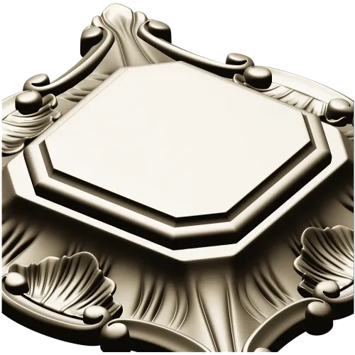 Baroque Shell Rosette - STL 3D model for CNC