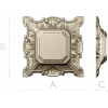 Baroque Shell Rosette - STL 3D model for CNC