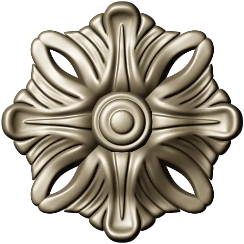 Florentine Ribbon Rosette - detailed rosette 3D model STL for CNC