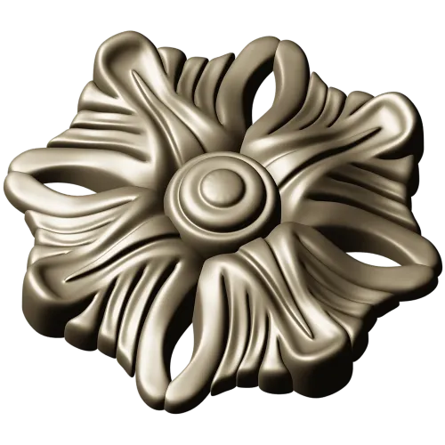 Florentine Ribbon Rosette - detailed rosette 3D model STL for CNC