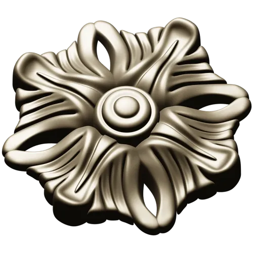 Florentine Ribbon Rosette - detailed rosette 3D model STL for CNC