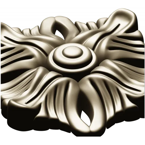 Florentine Ribbon Rosette - detailed rosette 3D model STL for CNC