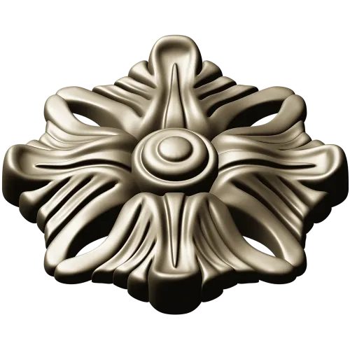 Florentine Ribbon Rosette - detailed rosette 3D model STL for CNC