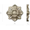 Florentine Ribbon Rosette - detailed rosette 3D model STL for CNC