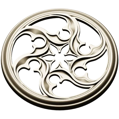 Auric Star Rosette - STL 3D model for CNC