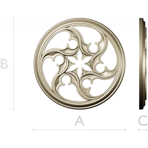 Auric Star Rosette - STL 3D model for CNC