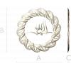 Ornamental Laurel Rosette with Arabic Calligraphy - STL for CNC