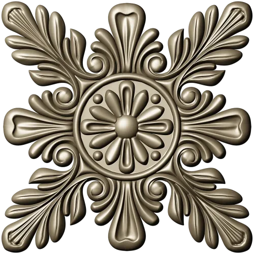 Acanthus Star Rosette STL for CNC router