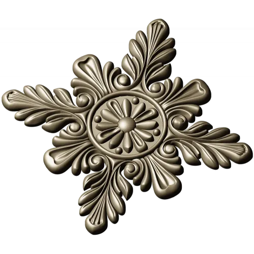 Acanthus Star Rosette STL for CNC router