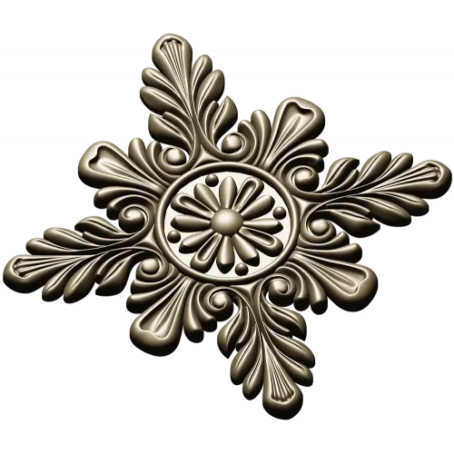 Acanthus Star Rosette STL for CNC router