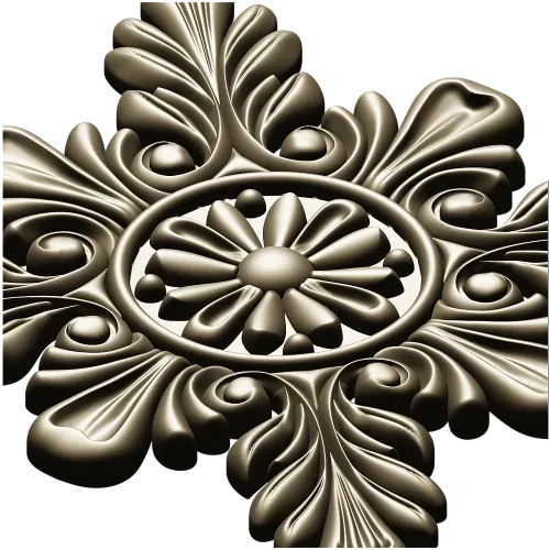 Acanthus Star Rosette STL for CNC router