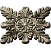 Acanthus Star Rosette STL for CNC router
