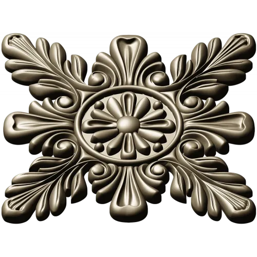 Acanthus Star Rosette STL for CNC router