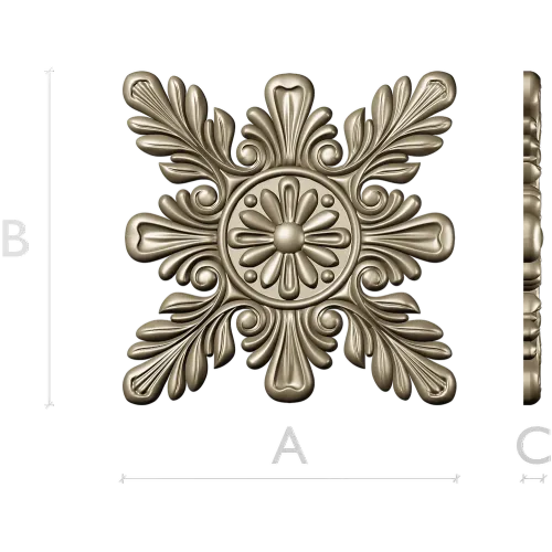 Acanthus Star Rosette STL for CNC router