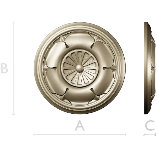 Regal Petal Rosette - STL 3D model for CNC milling