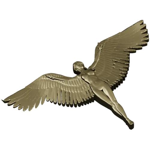 Крылатая фигура в барельефе - 3D модель STL для ЧПУ