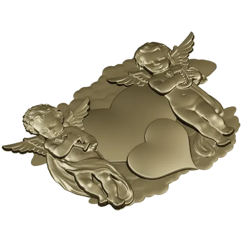 Сердечный дуэт ангелов - 3D модель STL для ЧПУ