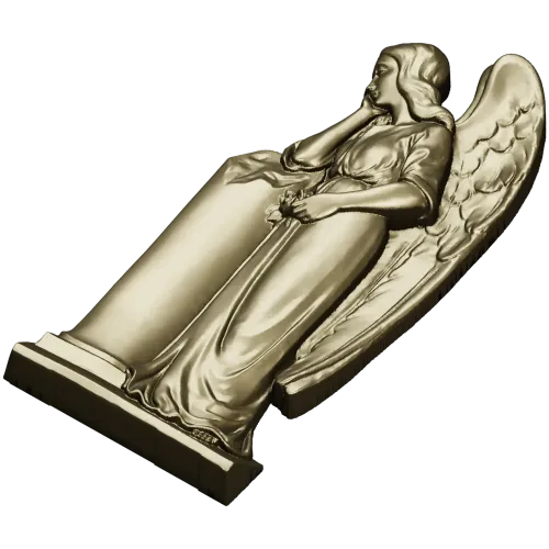 Скорбящий ангел у колонны - 3D модель STL для ЧПУ