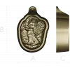 Ангел-Хранитель - STL модель медальона для ЧПУ
