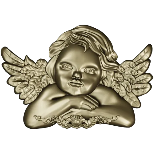 Cherubic Angel Relief STL for CNC Milling