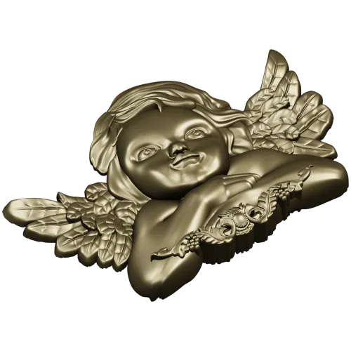 Cherubic Angel Relief STL for CNC Milling
