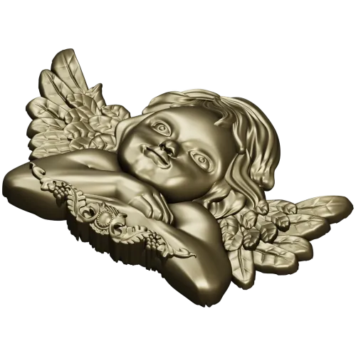 Cherubic Angel Relief STL for CNC Milling
