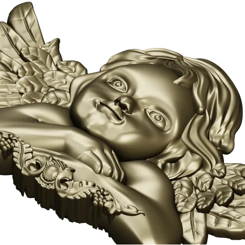 Cherubic Angel Relief STL for CNC Milling