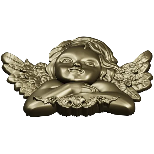 Cherubic Angel Relief STL for CNC Milling