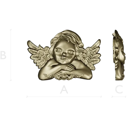Cherubic Angel Relief STL for CNC Milling