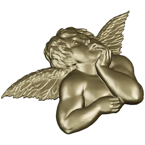 Мечтательный купидон - 3D STL рельеф для ЧПУ