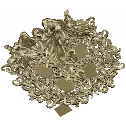 Ангел с картушами - 3D модель STL для ЧПУ