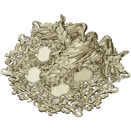 Ангел с картушами - 3D модель STL для ЧПУ
