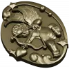 Амур в овальном медальоне - 3D STL модель для ЧПУ