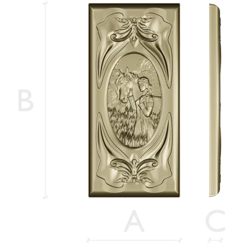Decorative STL panel "White Rus: Maiden and Steed" - 3D model for CNC