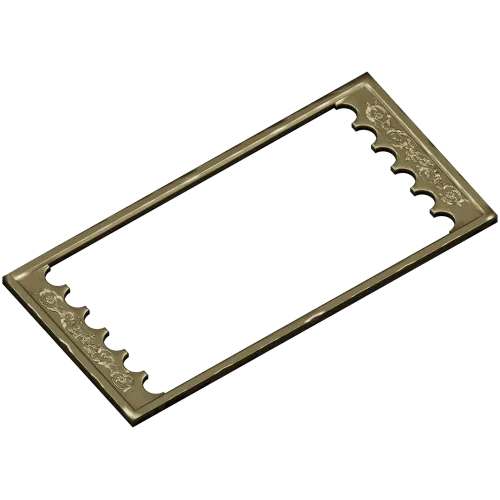 Резная прямоугольная рамка с декоративными вставками - STL для ЧПУ
