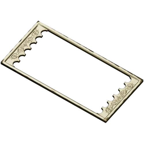 Резная прямоугольная рамка с декоративными вставками - STL для ЧПУ