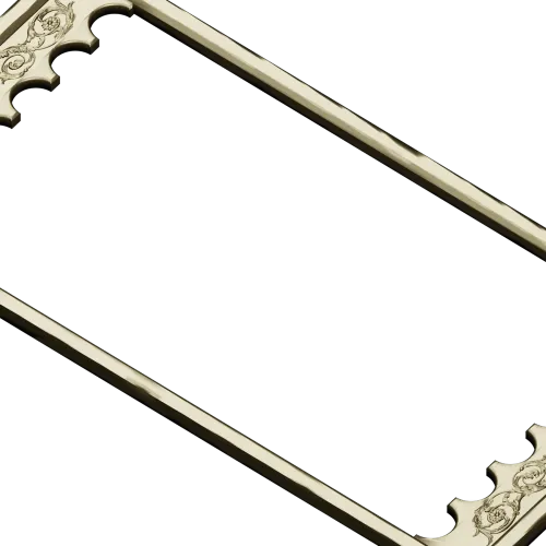 Резная прямоугольная рамка с декоративными вставками - STL для ЧПУ