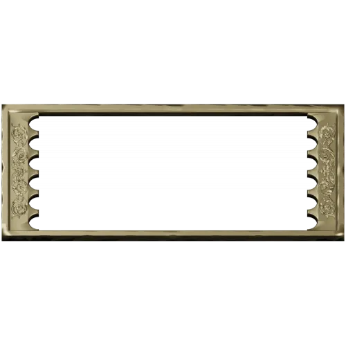 Резная прямоугольная рамка с декоративными вставками - STL для ЧПУ