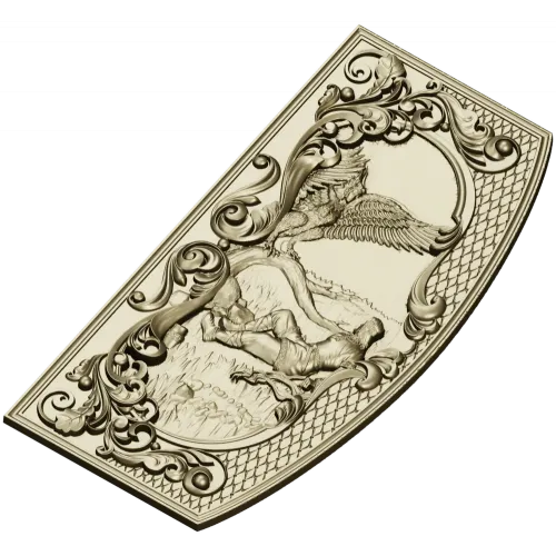 Gamayun Relief Panel STL for CNC carving