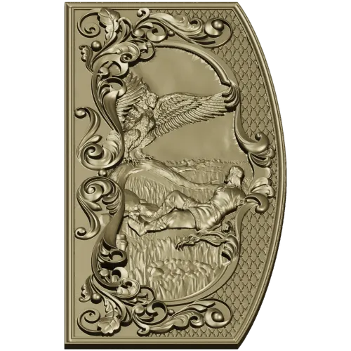 Gamayun Relief Panel STL for CNC carving