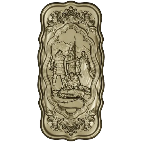 Death of Baldr - high-relief 3D STL for CNC carving