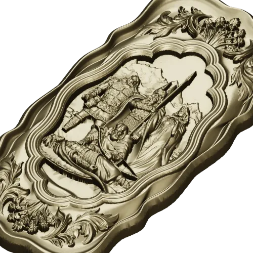 Death of Baldr - high-relief 3D STL for CNC carving