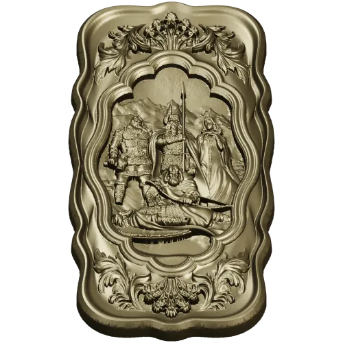 Death of Baldr - high-relief 3D STL for CNC carving