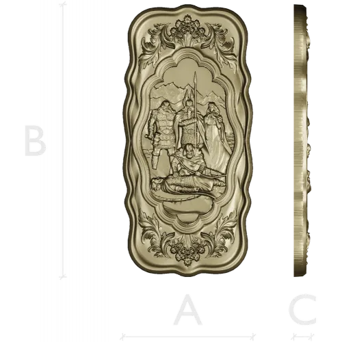 Death of Baldr - high-relief 3D STL for CNC carving