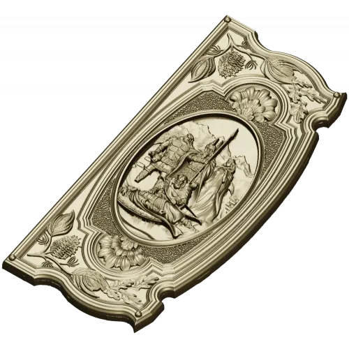 High-relief STL 3D model "The Fall of Baldr" - panel for CNC carving
