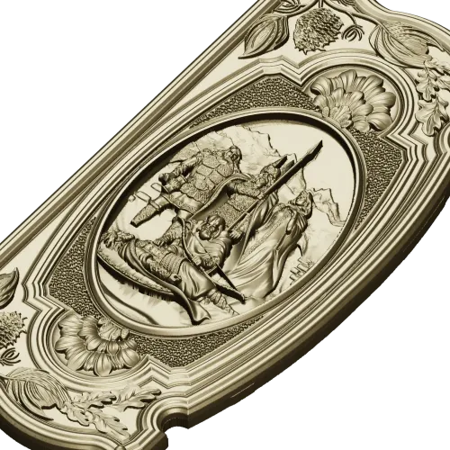 High-relief STL 3D model "The Fall of Baldr" - panel for CNC carving