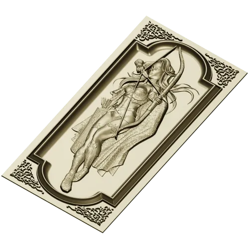 Archeress Relief Panel STL