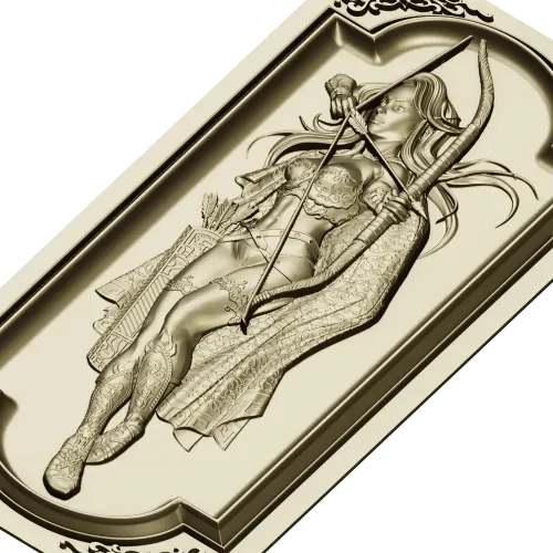 Archeress Relief Panel STL