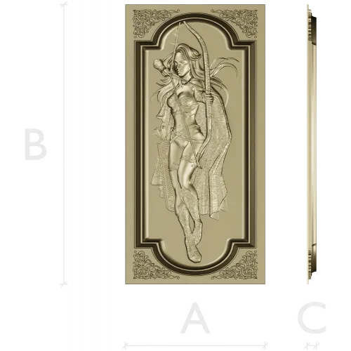 Archeress Relief Panel STL